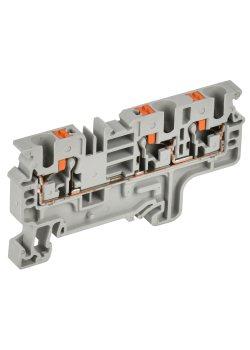 ARMAFIX Клемма пружин. Push-in CP-MC 3 вывода 4мм2 серая IEK