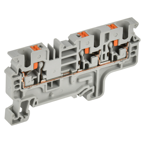 ARMAFIX Клемма пружин. Push-in CP-MC 3 вывода 4мм2 серая IEK