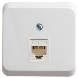 ЭТЮД О/У РОЗЕТКА компьютерная RJ45, кат.5е, БЕЛЫЙ
