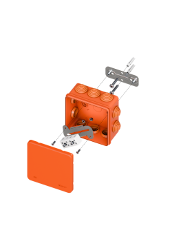 Коробка огнестойкая E45 100x100x50мм с клеммниками 4 полюса 0,5-10мм2 IP55 HF EKF