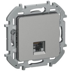 IEKINSPIRIA Розетка компьютерная RJ45 категория 6 UTP 6738321 алюминий IEK