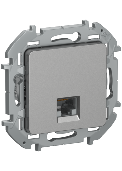 IEKINSPIRIA Розетка компьютерная RJ45 категория 6 UTP 6738321 алюминий IEK