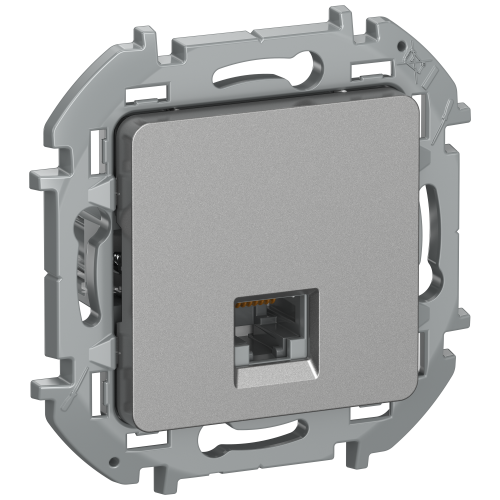 IEKINSPIRIA Розетка компьютерная RJ45 категория 6 UTP 6738321 алюминий IEK