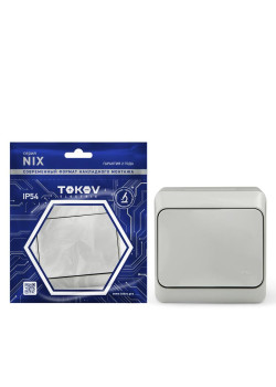 Переключатель 1-кл. ОП Nix 10A IP54 250В сер. TOKOV ELECTRIC TKE-NX-P1-C06-IP54