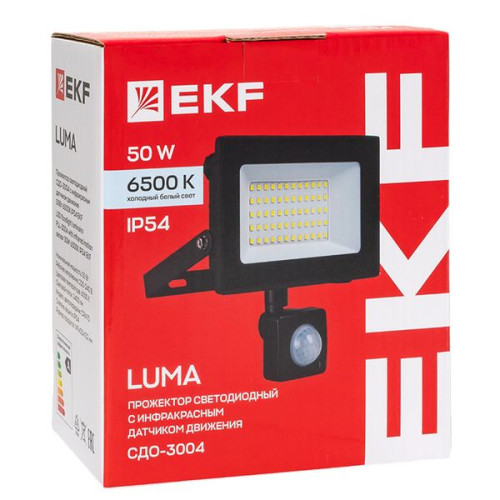 СДО-3004 с ДД 50Вт 6500К IP54 LUMA EKF СДО-3004 с ДД 50Вт 6500К IP54 LUMA EKF