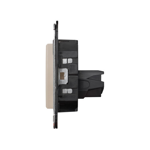 USB 2.0 розетка одинарная в стену, тип А-А, Avanti, ванильная дымка USB 2.0 розетка одинарная в стену, тип А-А, Avanti, ванильная дымка