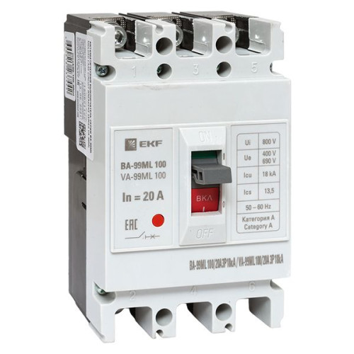 ВА-99МL 100/20А 3P 18кА EKF Basic