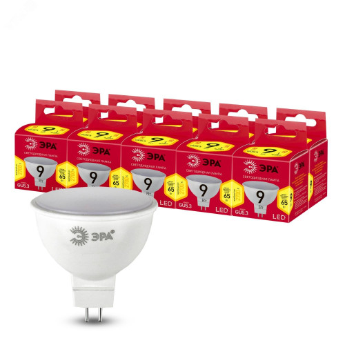Лампа светодиодная LED 9 Вт 720Лм 2700К софит теплый GU5.3 220-240В LED MR16-9W-827-GU5.3 Red Line Лампа светодиодная LED 9 Вт 720Лм 2700К софит теплый GU5.3 220-240В LED MR16-9W-827-GU5.3 Red Line