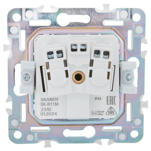 SKANDY Розетка 1-местная с заземлением с защитными шторками и крышкой 16А IP44 SK-R11G мятный IEK SKANDY Розетка 1-местная с заземлением с защитными шторками и крышкой 16А IP44 SK-R11G мятный IEK
