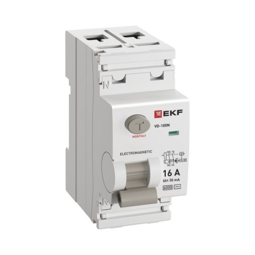 ВДТ ВД-100N 2P 16А 30мА AC эл-мех 6кА PROXIMA EKF
