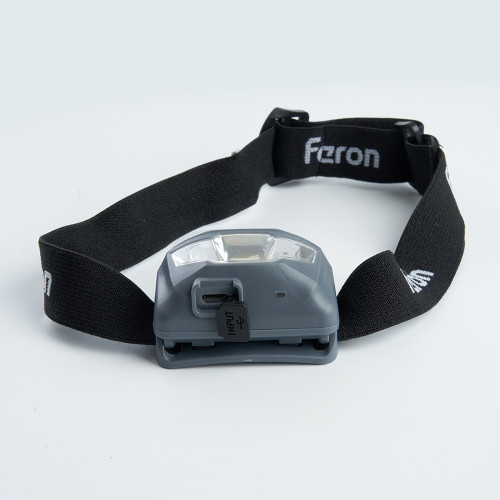Фонарь налобный Feron TH2301 с аккумулятором 3W 1COB USB IP44, пластик Фонарь налобный Feron TH2301 с аккумулятором 3W 1COB USB IP44, пластик