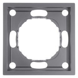 Рамка STEKKER, PFR00-5001-10 1-местная, серия Эмили, платиново-серый, soft touch