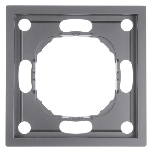Рамка STEKKER, PFR00-5001-10 1-местная, серия Эмили, платиново-серый, soft touch