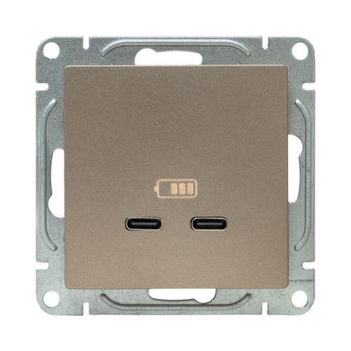Механизм роз., USB-C - 2шт, шамп., Эпика EKF Механизм роз., USB-C - 2шт, шамп., Эпика EKF