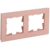 BRITE Рамка 2-местная РУ-2-2-БрП стекло персиковый матовый IEK