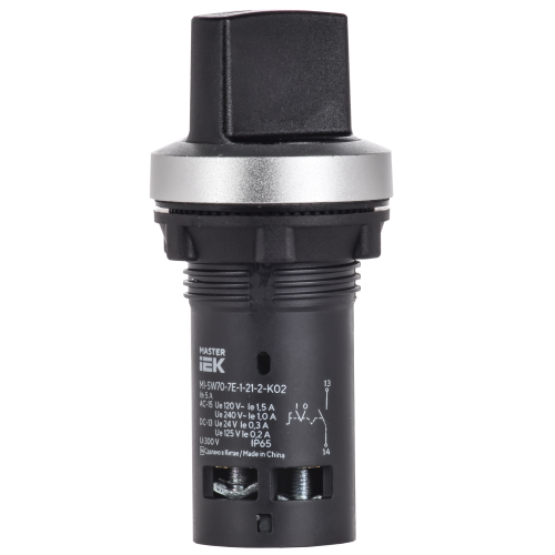 Переключатель IP65 2 позиции моноблок 1NO чёрный MASTER IEK