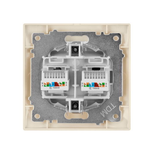 Розетка компьютерная двойная RJ45 сл. кость Розетка компьютерная двойная RJ45 сл. кость
