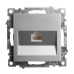 Розетка компьютерная 1-местная RJ-45 (механизм), STEKKER GLS00-7107-03, серия Катрин, серебро Розетка компьютерная 1-местная RJ-45 (механизм), STEKKER GLS00-7107-03, серия Катрин, серебро
