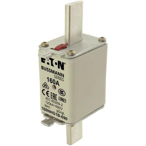 Предохранитель NH 160A 690В gG 1 двойная индикация EATON 160NHG1B-690 Предохранитель NH 160A 690В gG 1 двойная индикация EATON 160NHG1B-690
