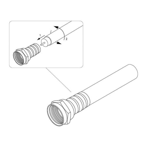 Разъем F RG-6 (03-008C) (уп.100шт) Rexant 05-4003 Разъем F RG-6 (03-008C) (уп.100шт) Rexant 05-4003