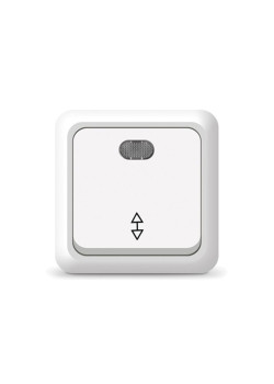 Переключатель проходной 1-кл. ОП Олимп 10А IP20 с подсветкой бел. UNIVersal О0125