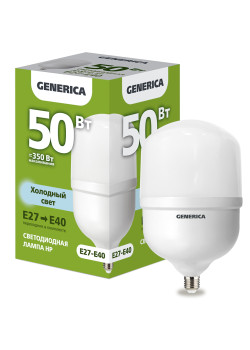 Лампа светодиодная HP 50Вт 230В 6500К E27-E40 GENERICA