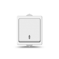 Переключатель проходной 1-кл. ОП Аллегро 10А IP54 (еврослот) бел. UNIVersal 5563484