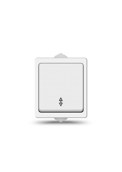 Переключатель проходной 1-кл. ОП Аллегро 10А IP54 (еврослот) бел. UNIVersal 5563484