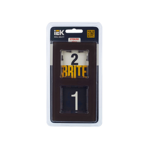 BRITE Рамка 2 -местная РУ-2-2-БрТБ стекло темная бронза IEK BRITE Рамка 2 -местная РУ-2-2-БрТБ стекло темная бронза IEK