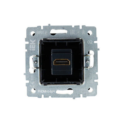 BRITE Розетка HDMI РHDMI-0-БрЧ черный IEK BRITE Розетка HDMI РHDMI-0-БрЧ черный IEK