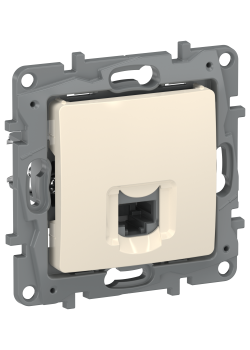 IEKETIKA Розетка компьютерная RJ45 категория 5Е UTP 6723411 слоновая кость IEK