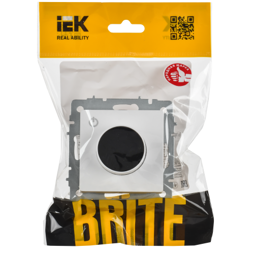 BRITE Термостат электронный с индикацией ТС10-1-БрАБ арктический белый IEK