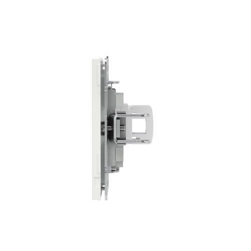 Компьютерная розетка RJ-45 без шторки, кат.6А одинарная,KANT, белая магнолия