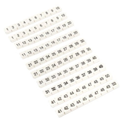 Маркеры для ST/Push-in 2,5 с нумерацией 1-50 для крепления сбоку (100 шт.) EKF