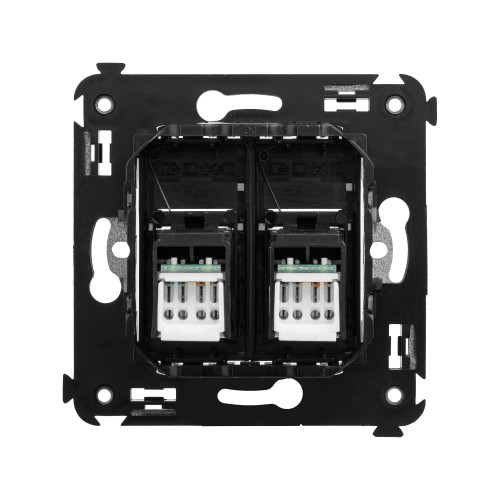 Компьютерная розетка RJ-45 в стену, кат.5e двойная, 