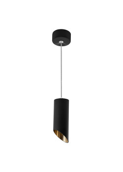 Светильник потолочный Feron ML1818 на подвесе  MR16 35W 230V, черный, золото 55*130