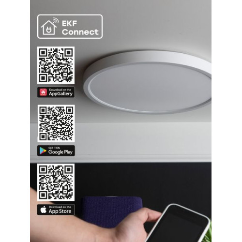 Умный потолочный светильник 300 мм 24 W EKF Connect