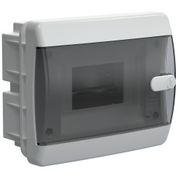 UNION Compact Корпус пластиковый ЩРВ-П-6 IP41 черная прозрачная дверь IEK