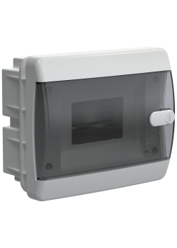UNION Compact Корпус пластиковый ЩРВ-П-6 IP41 черная прозрачная дверь IEK