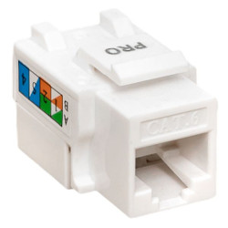 Модуль Keystone TERACOM PRO Cat.6 RJ-45 неэкран. 110 IDC 90 град. белый