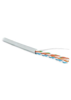 Кабель витая пара U/UTP кат.5E 4х2х24AWG solid LSZH нг(А)-HF UUTP4-C5E-S24-IN-LSZH-GY-305 сер. (м) Hyperline 42045