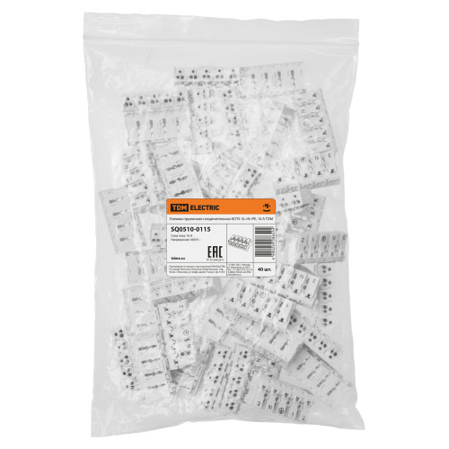 Клемма пружинная соединительная КСП5-3L+N+PE, 16 A TDM