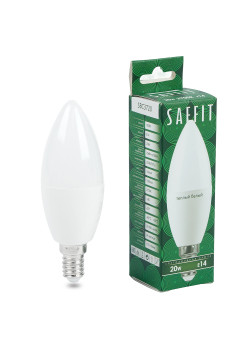 Лампа светодиодная SAFFIT SBC3720 Свеча E14 20W 230V 2700K