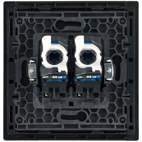 FORTE&PIANO Розетка компьютерная двойная RJ45 кат.6 FP734M металл никель IEK FORTE&PIANO Розетка компьютерная двойная RJ45 кат.6 FP734M металл никель IEK