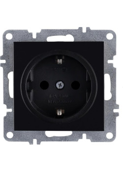 Розетка 1-м СП LAVIN/KAREN 16А IP20 с заземл. механизм черн. ARVIA 50 07 2000 217