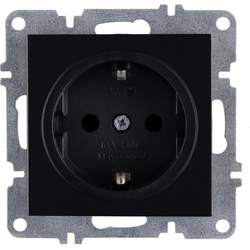 Розетка 1-м СП LAVIN/KAREN 16А IP20 с заземл. механизм черн. ARVIA 50 07 2000 217