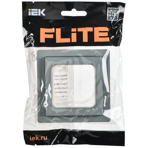 FLITE Рамка 1-местная IP55 Рпро-1-55-ФлС серый IEK FLITE Рамка 1-местная IP55 Рпро-1-55-ФлС серый IEK