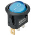 Выключатель клавишный круглый KCD11-101N 250В AC/DC 1P 3А (3с) ON-OFF черный корпус, синяя клавиша с LED подсветкой Micro TDM Выключатель клавишный круглый KCD11-101N 250В AC/DC 1P 3А (3с) ON-OFF черный корпус, синяя клавиша с LED подсветкой Micro TDM