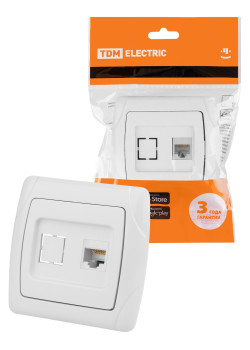 Розетка компьютерная RJ45  белая 