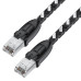 Greenconnect RJ45(m) - RJ45(m) Cat. 6 1м черно-белый